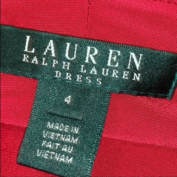 Lauren Ralph Lauren Cowl Neck Jersey Red Dress - 4 - Picture 4 of 11